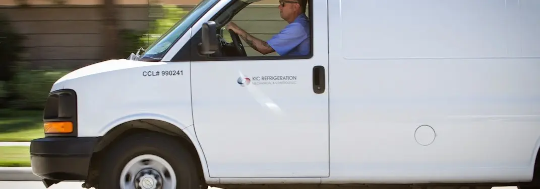 KIC Refrigeration service vehicle serving Cockeysville area